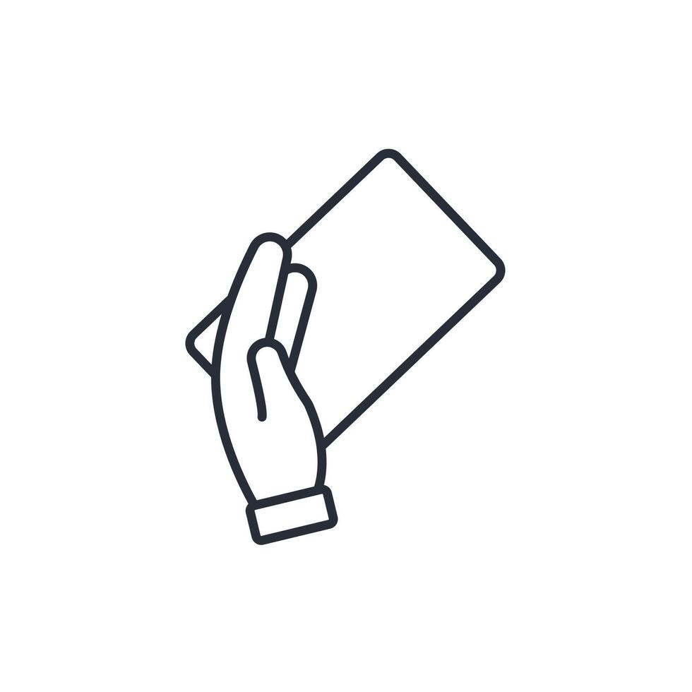 yellow card icon. .Editable stroke.linear style sign for use web design,logo.Symbol illustration. vector