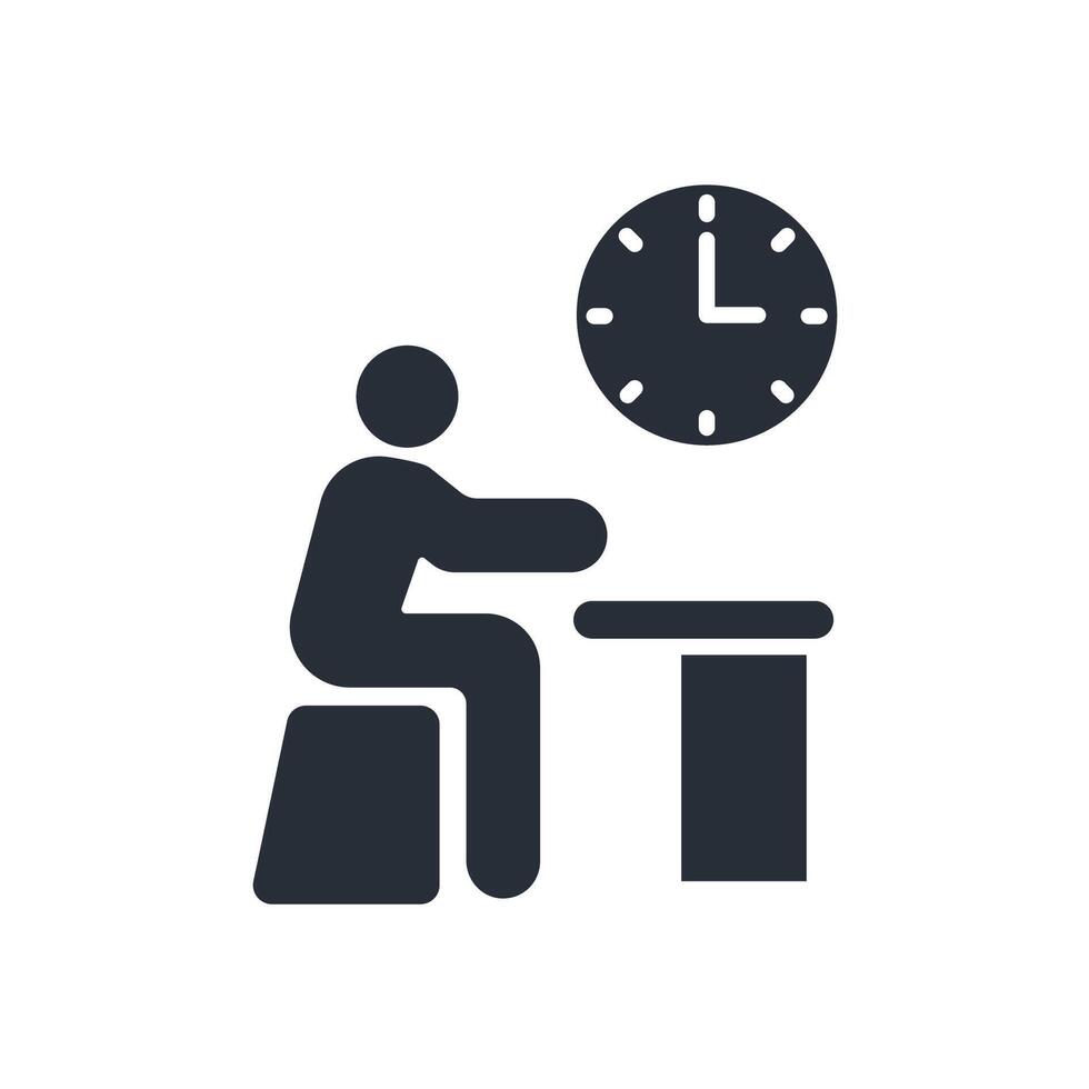 patience icon. .Editable stroke.linear style sign for use web design,logo.Symbol illustration. vector