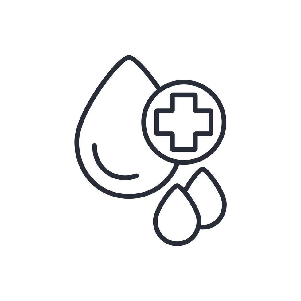 Blood icon. .Editable stroke.linear style sign for use web design,logo.Symbol illustration. vector