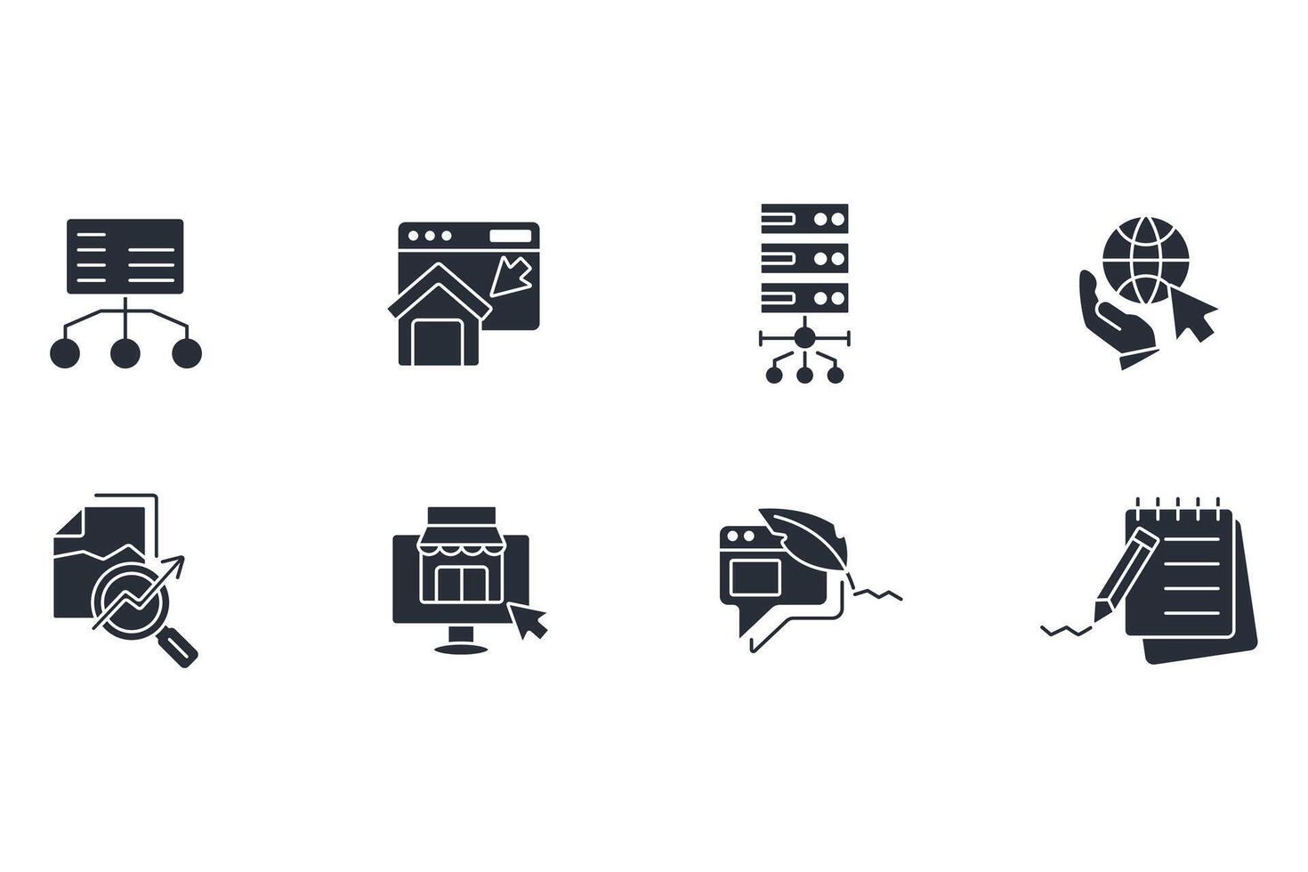 Website icon set..Editable stroke.linear style sign for use web design,logo.Symbol illustration. vector