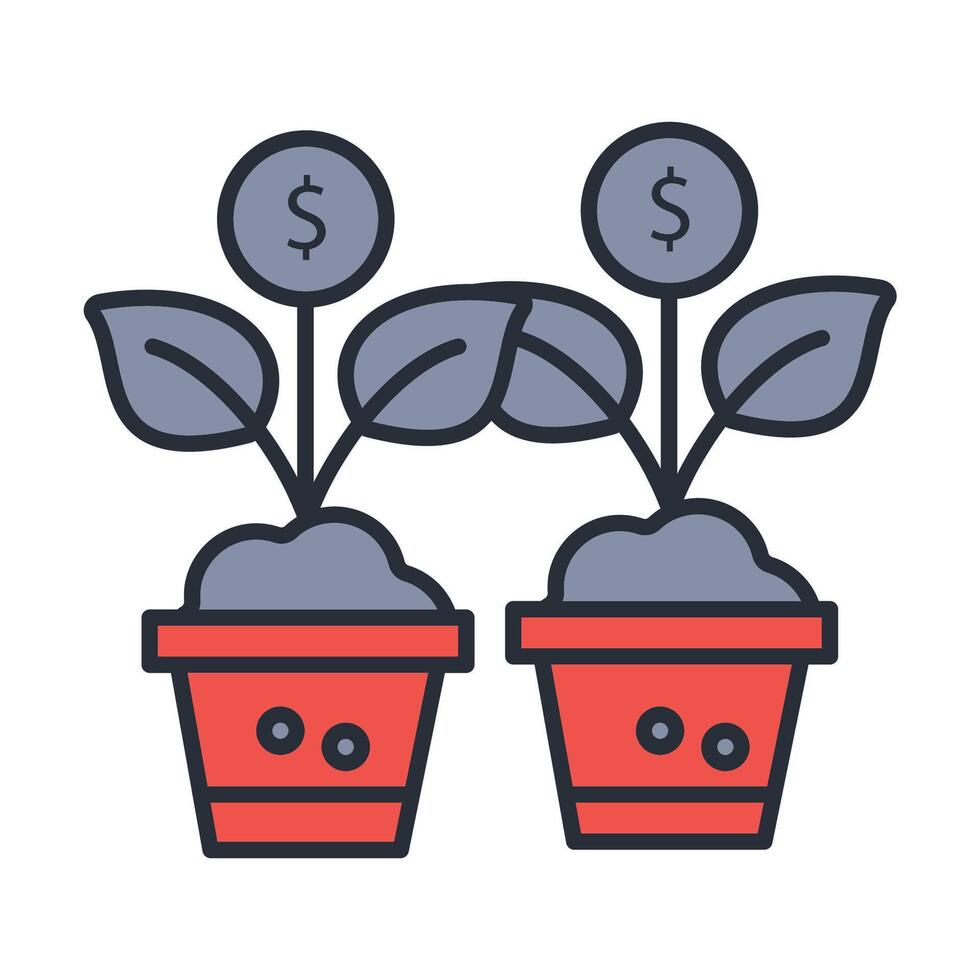 Investment icon. .Editable stroke.linear style sign for use web design,logo.Symbol illustration. vector