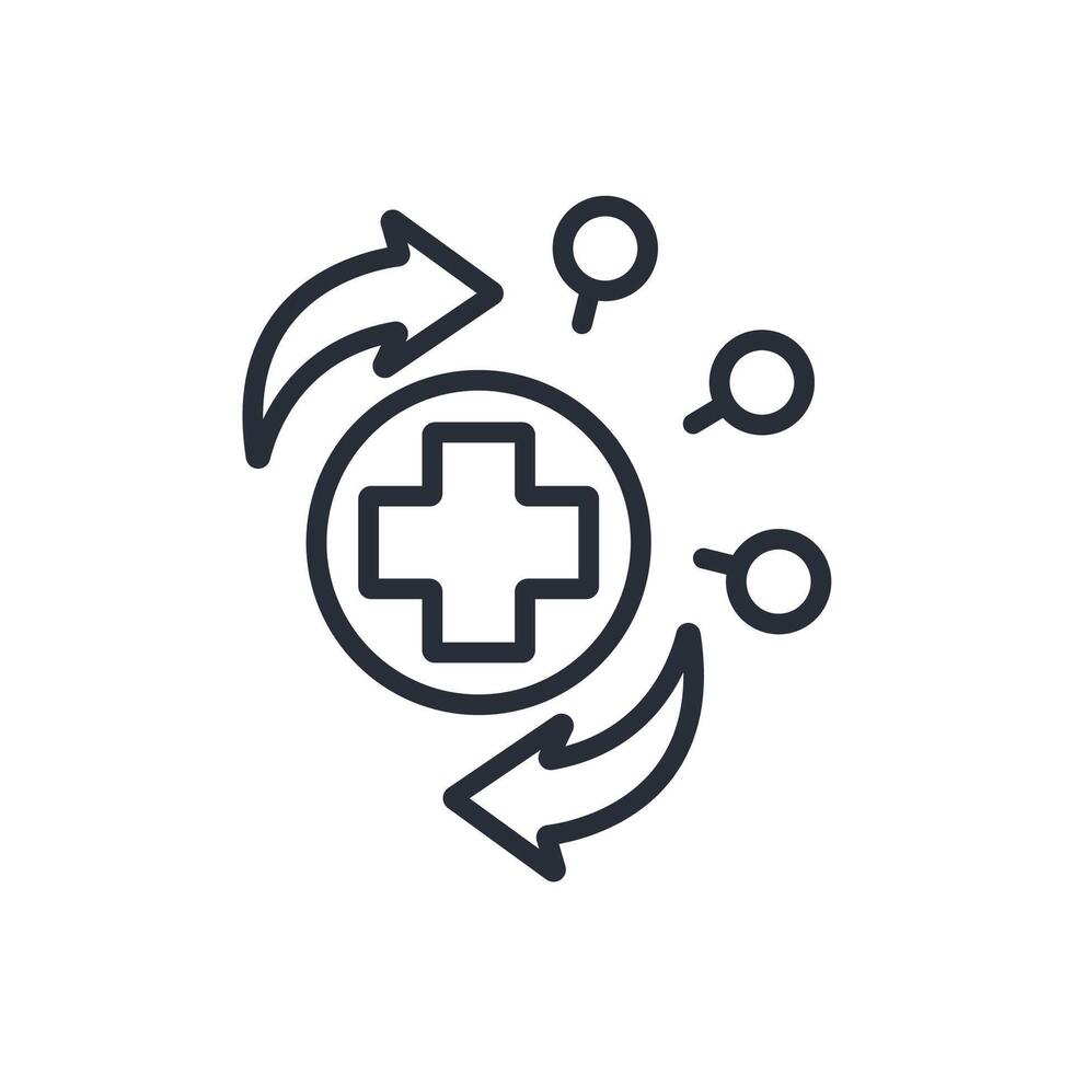 recovery icon. .Editable stroke.linear style sign for use web design,logo.Symbol illustration. vector