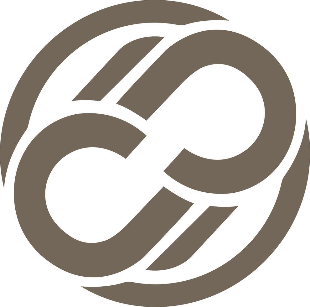 the logo for the company is shown in a circle vector