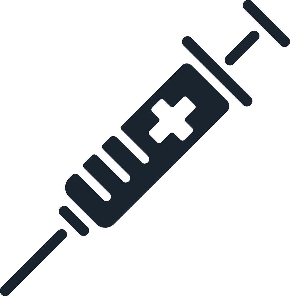 an injection syringe icon on a white background vector