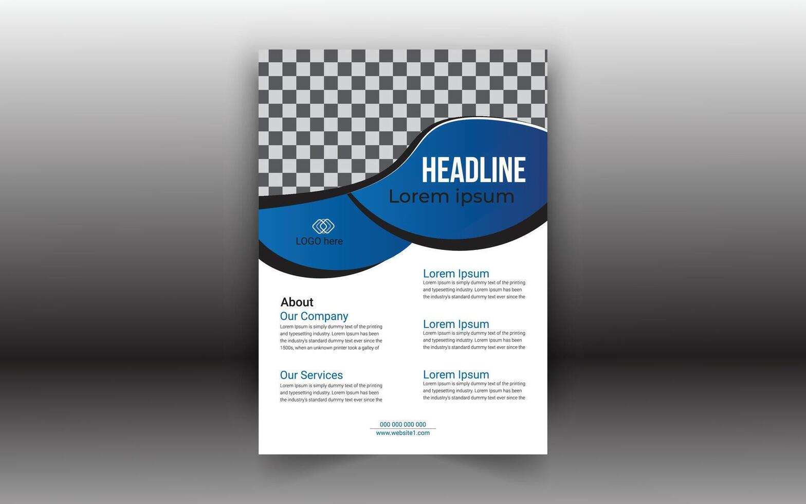 Creative business agency flyer template design. marketing, business proposal, promotion, advertise, publication, cover page. new digital marketing promotional poster vector