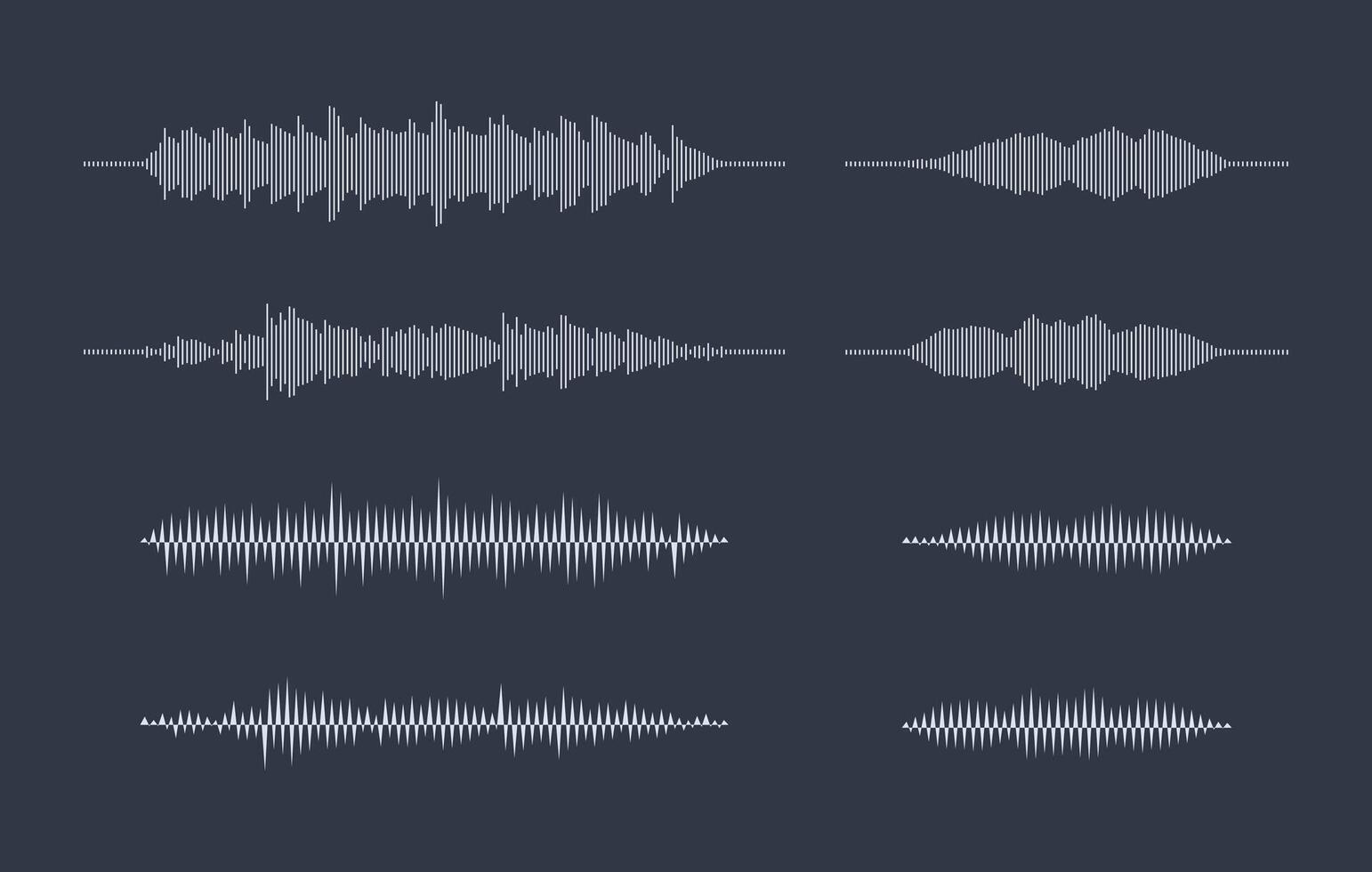 Audio waveform equalizer on dark background vector