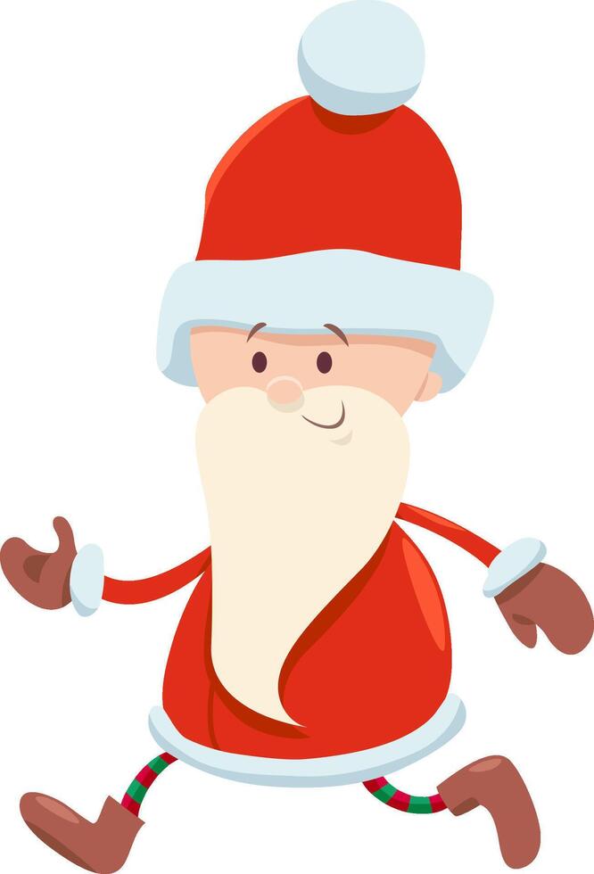 cartoon Santa Claus character on Christmas time vector