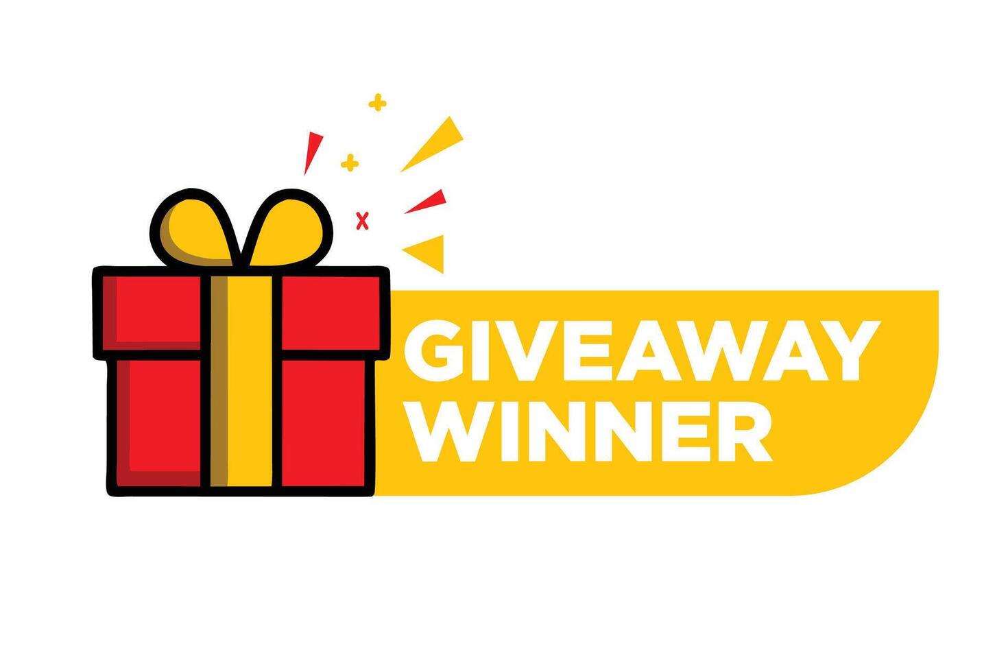 Giveaway winners template for social media posting vector