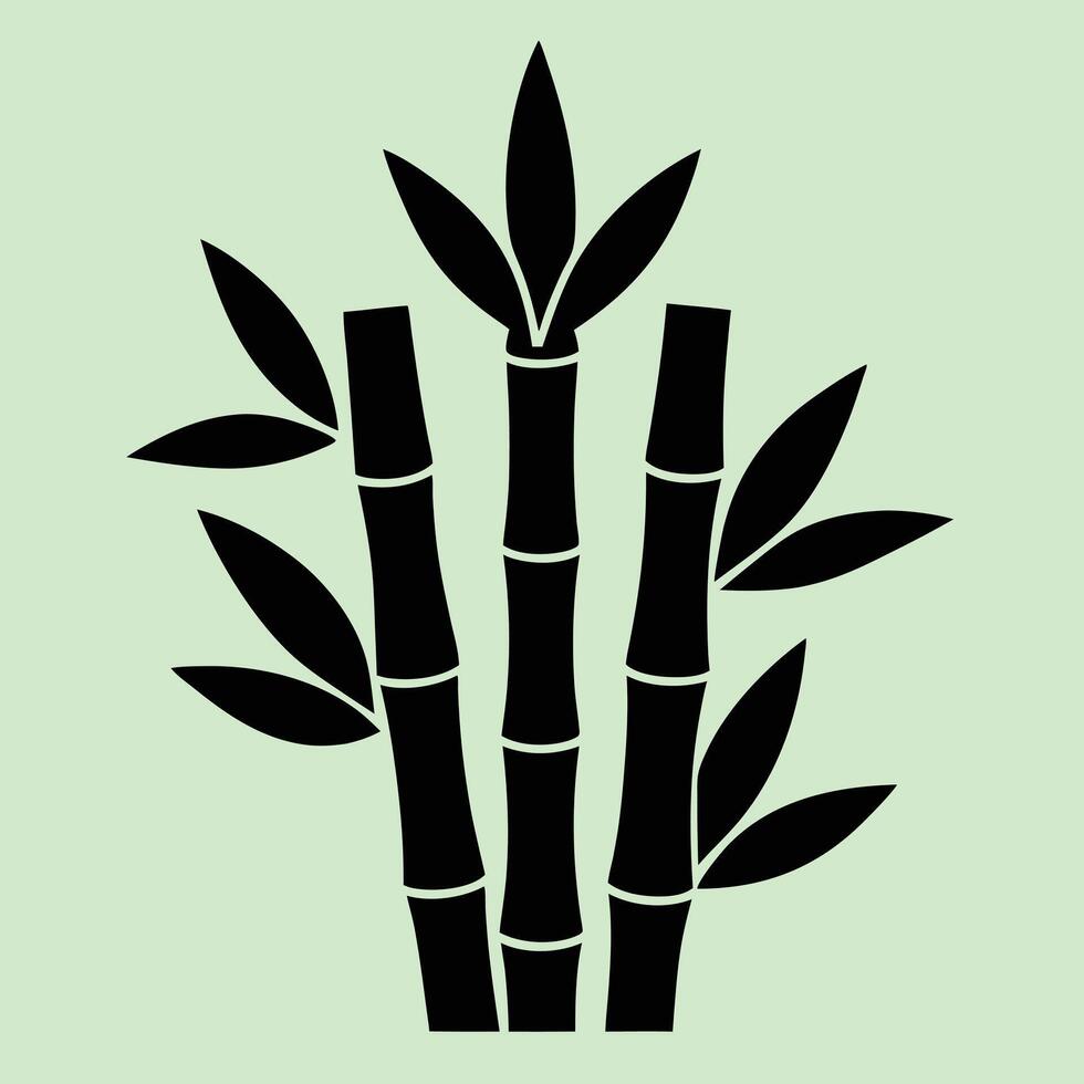 Bamboo Shoots silhouette graphic for creative projects, logos, and outdoor-themed visuals. Ideal for digital or print designs. An elegant natural to your creative projects. Vegetable silhouette vector