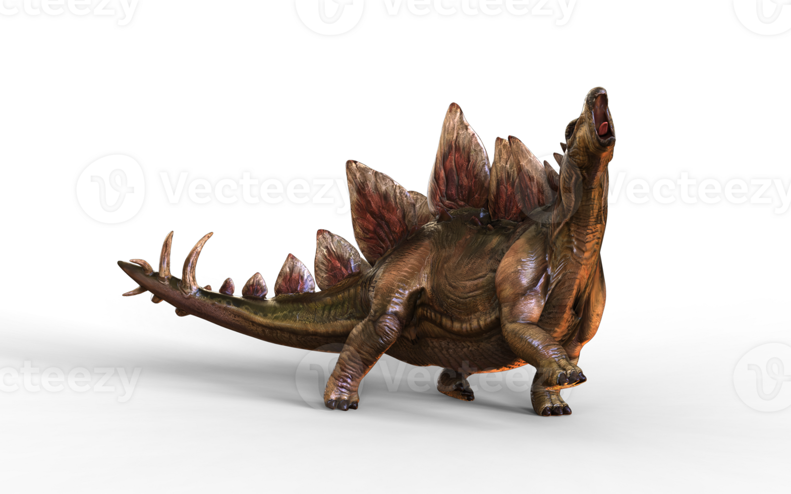 3d illustration of Stegosaurus, was a thyreophoran dinosaur. An herbivore, it is one of the best known dinosaurs of the Jurassic period. png