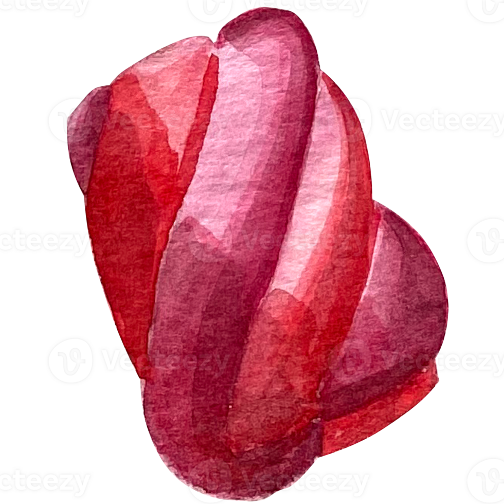 Strawberry candy dessert, marshmallow watercolor illustration. Watercolor piece of cake. It can be used for card, postcard, cover, invitation, wedding card. png