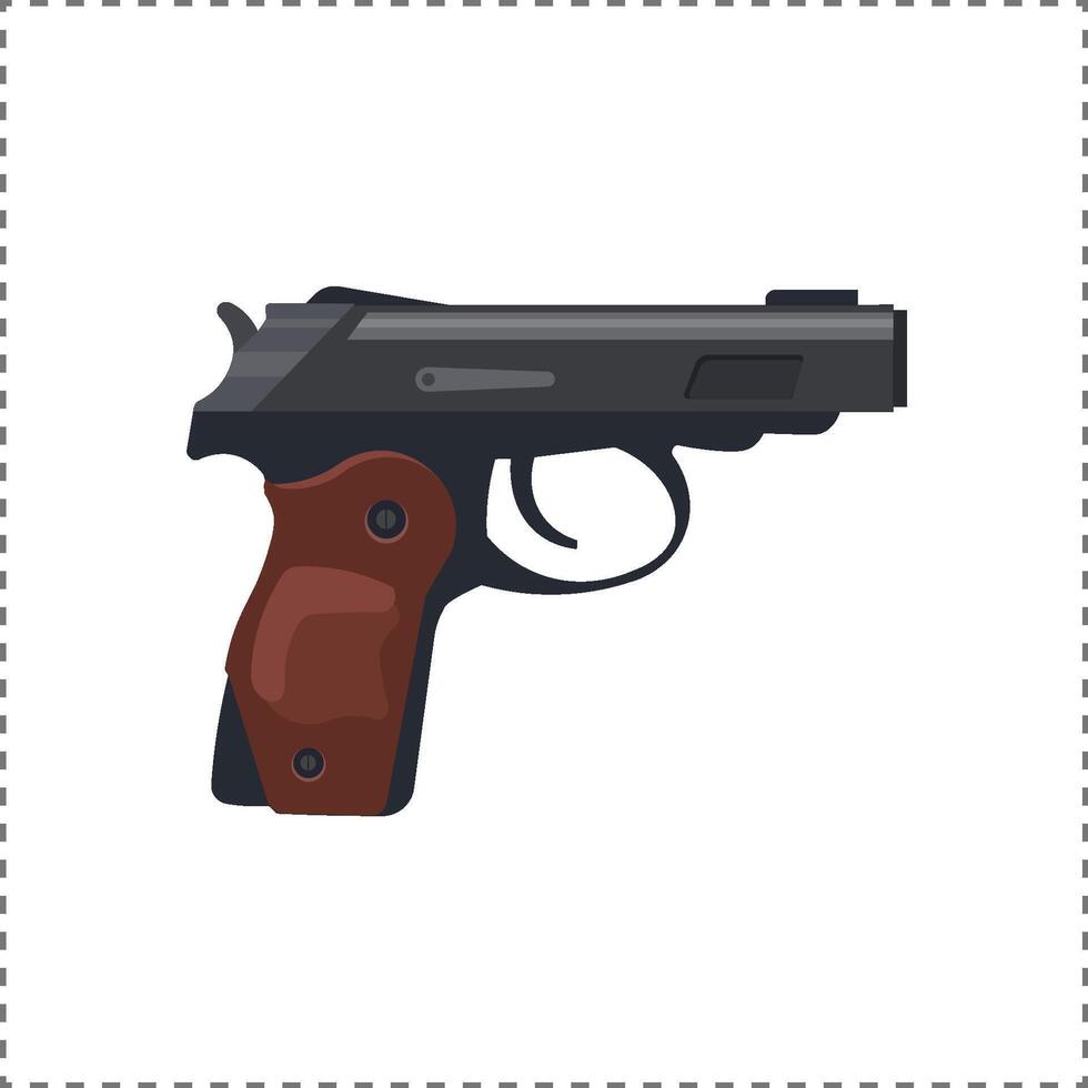 safety pistol weapon vector