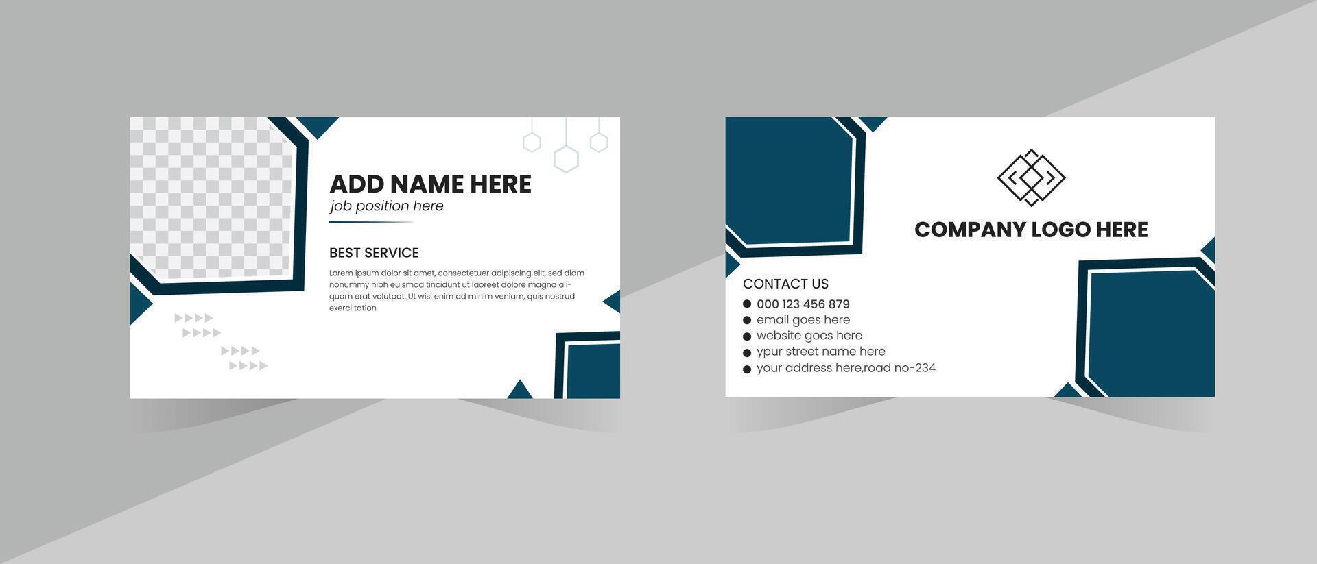Business card modern design marketing template vector