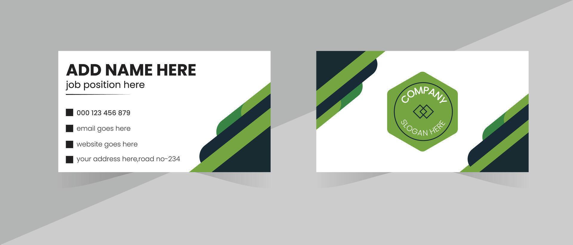 Professional business card design vector