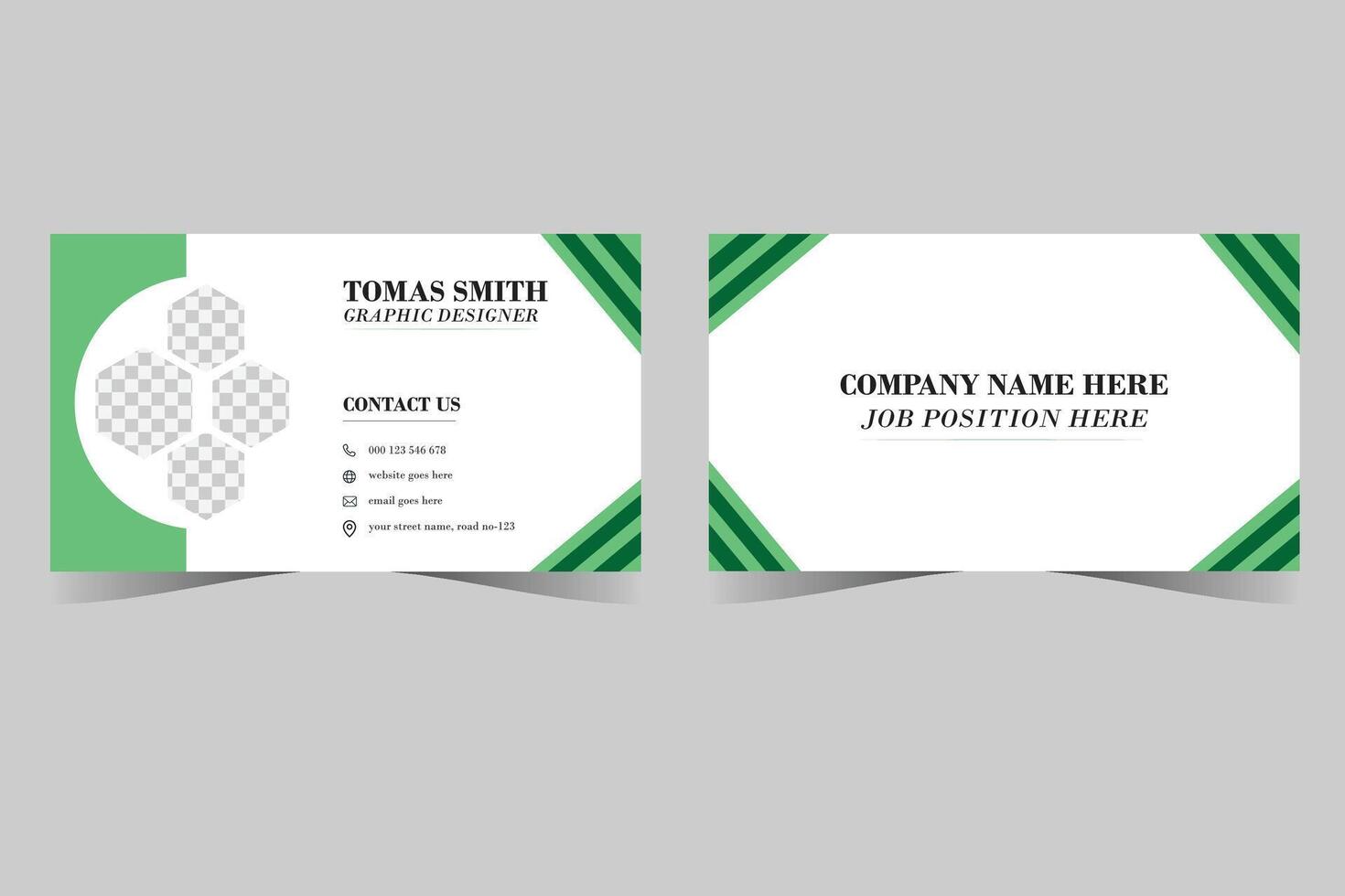 Business card modern design marketing template design vector