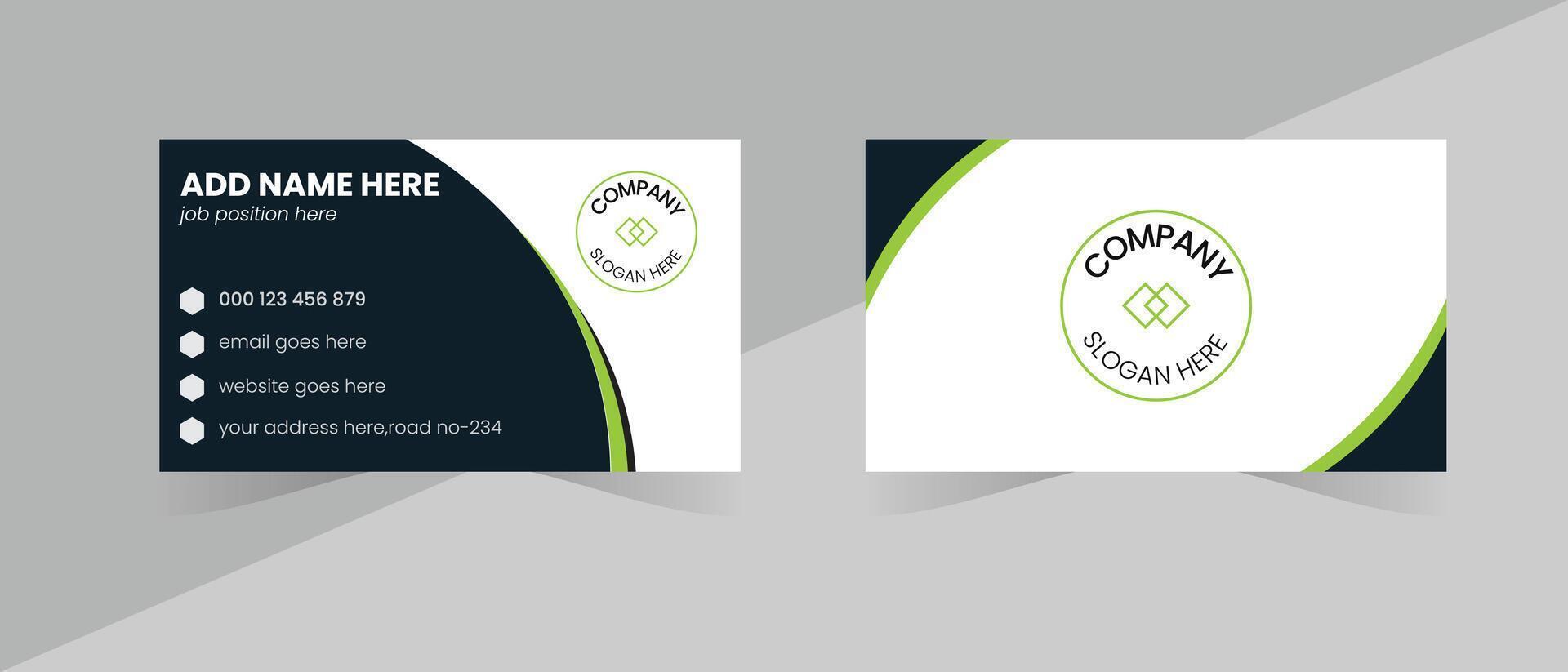 Professional business card design vector