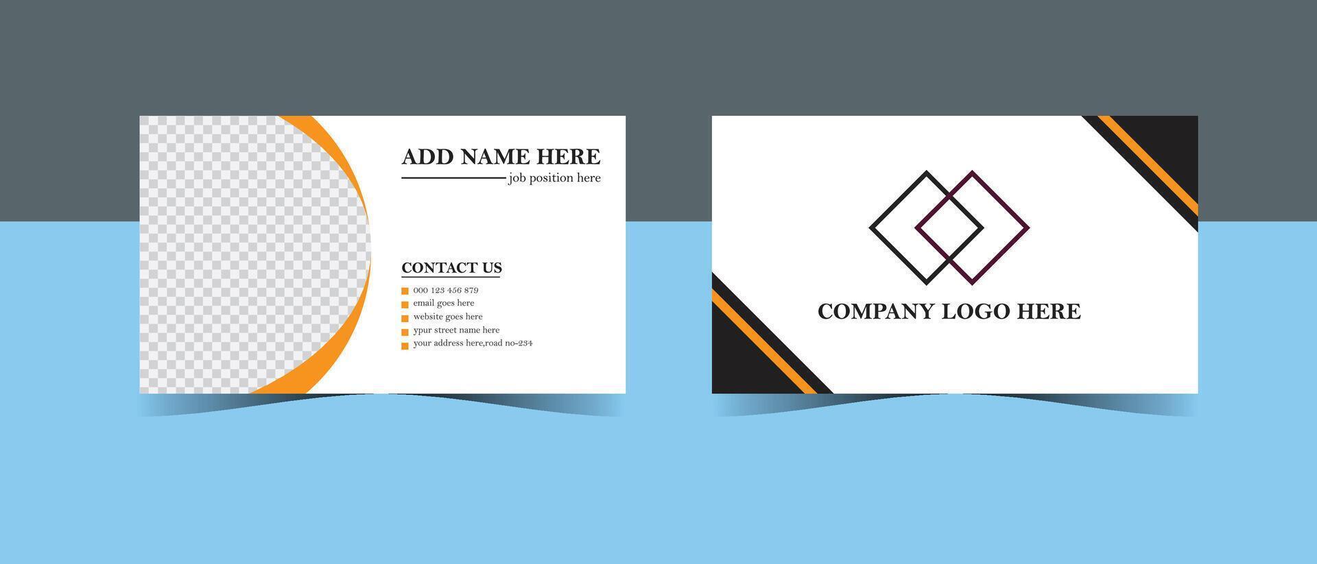 Modern business card vector
