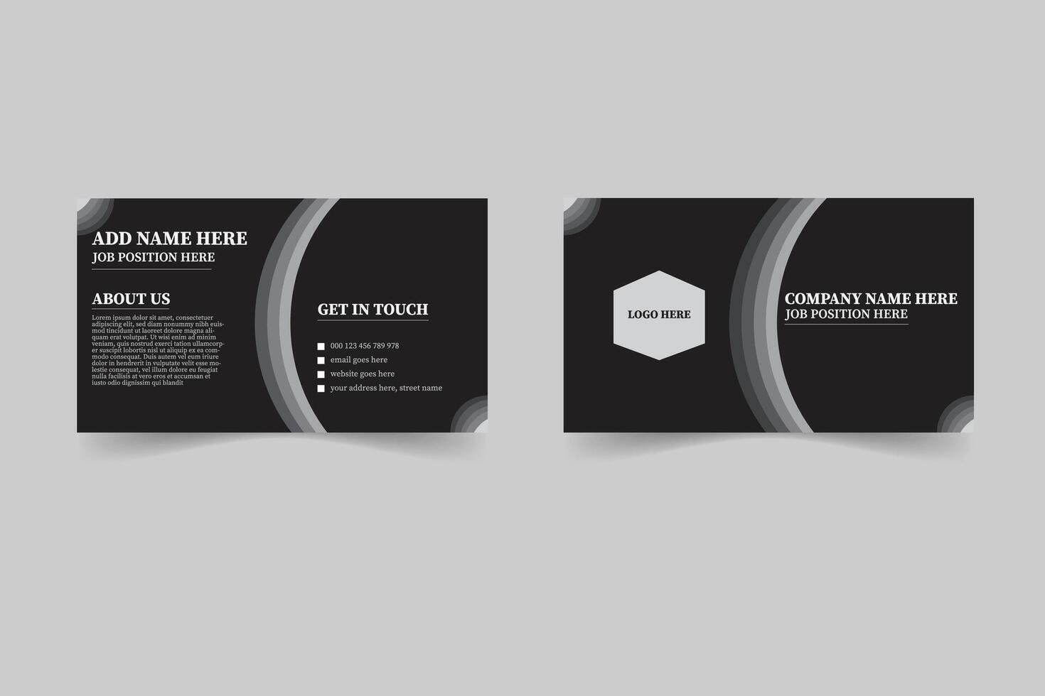 Unique business card design vector