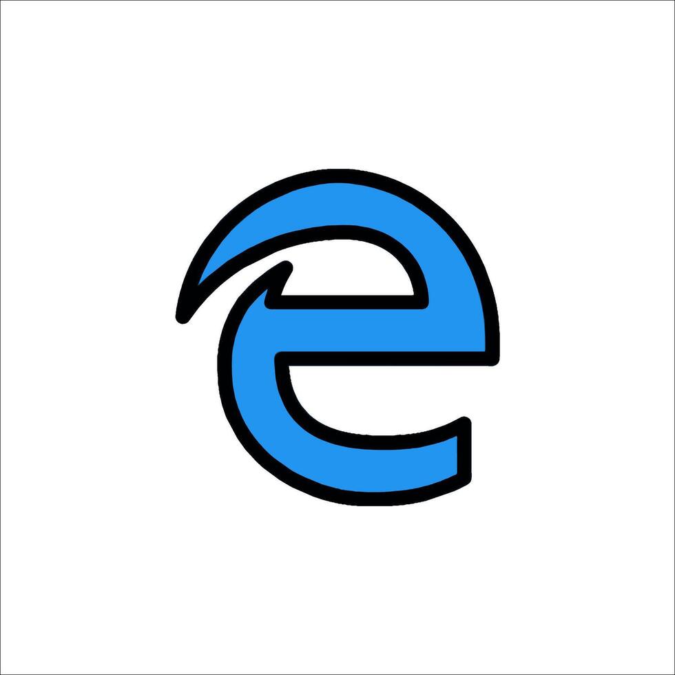 The logo for the internet explorer browser vector