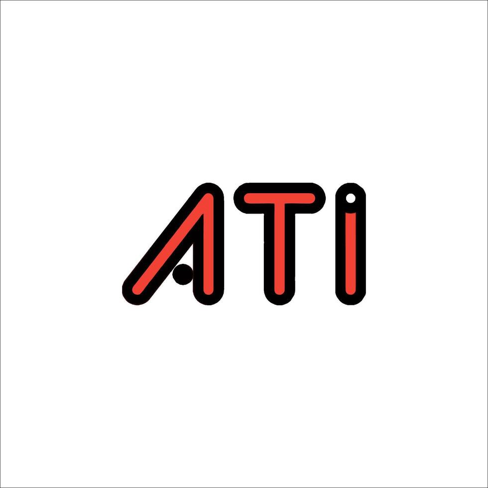 A red and black logo with the word ita vector