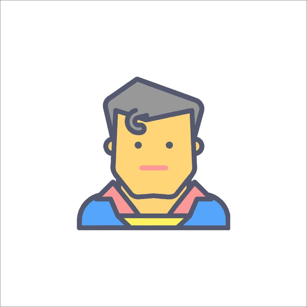 Superman icon, illustration vector