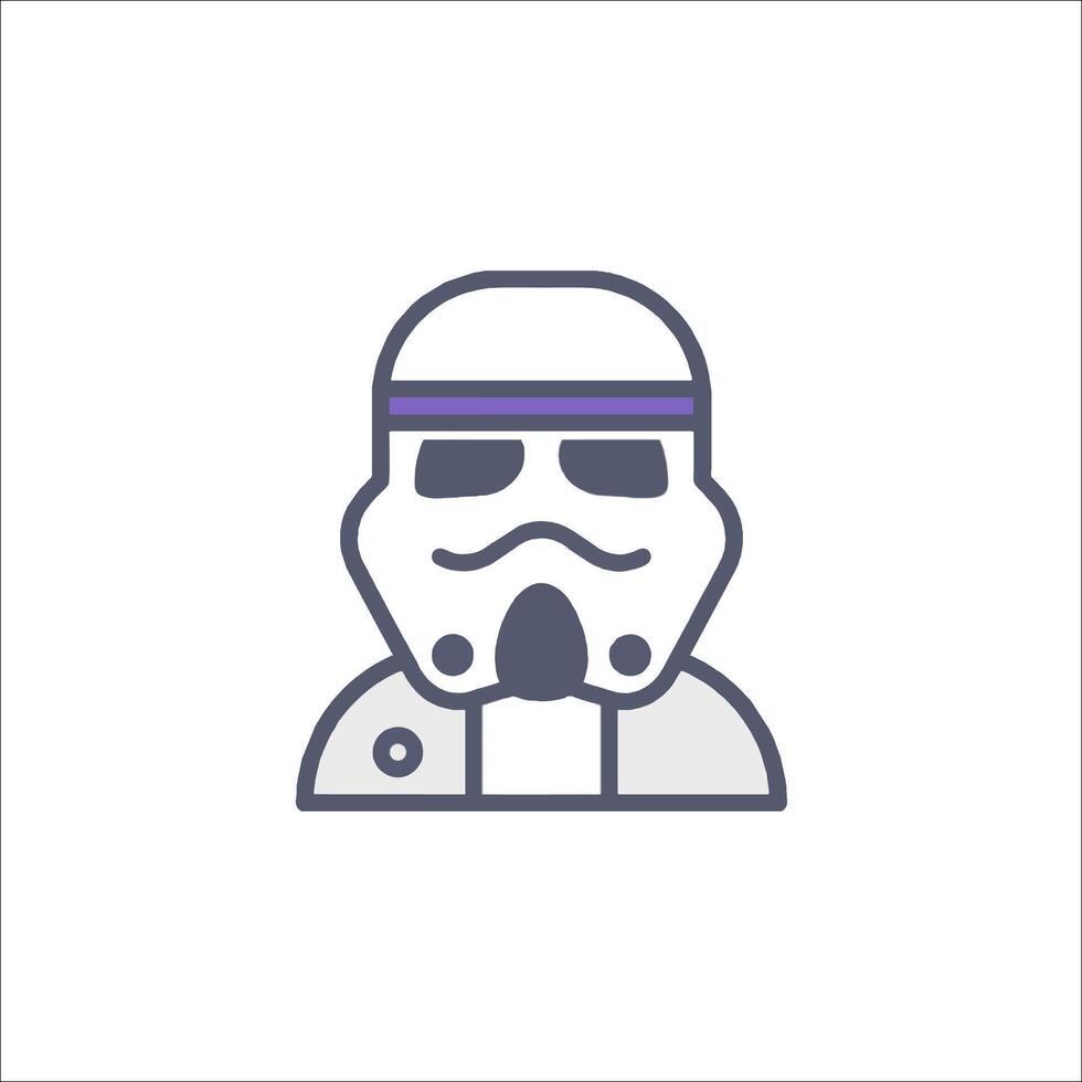 Star wars icon of stormtrooper vector