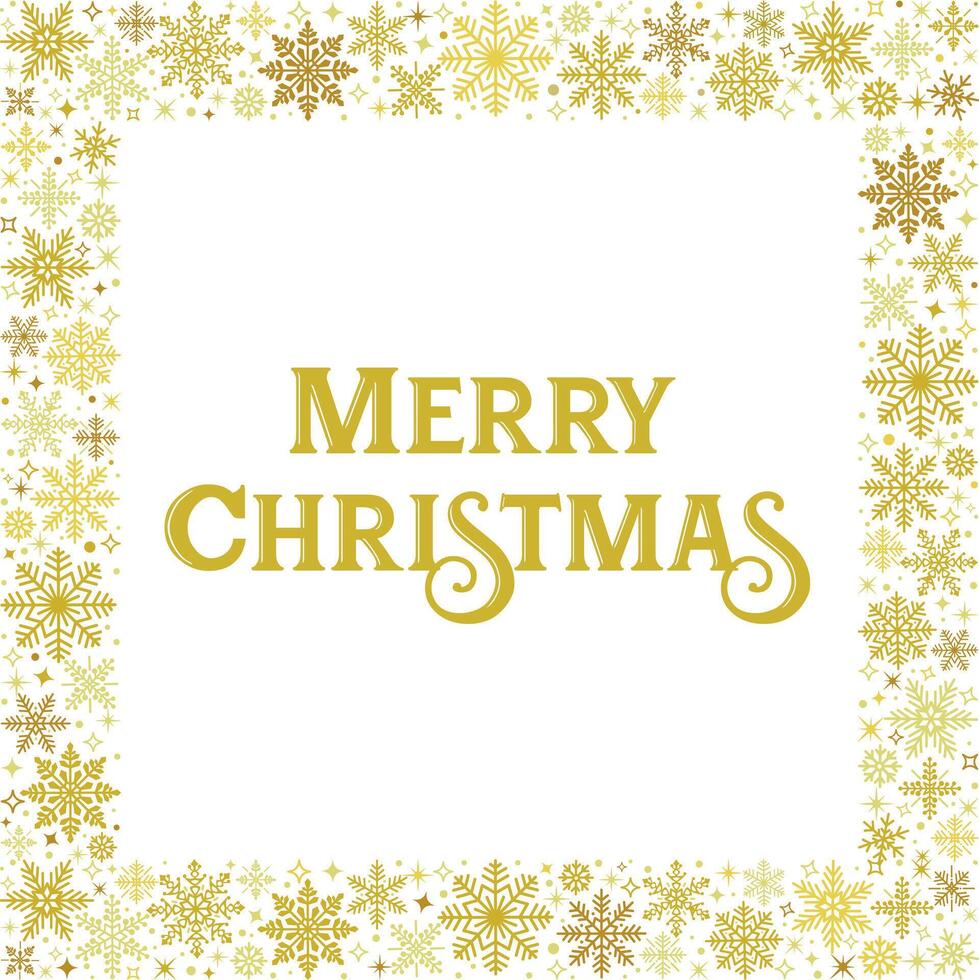 Snowflake square frame vector