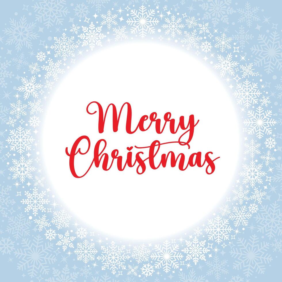 Snowflake christmas wreath vector