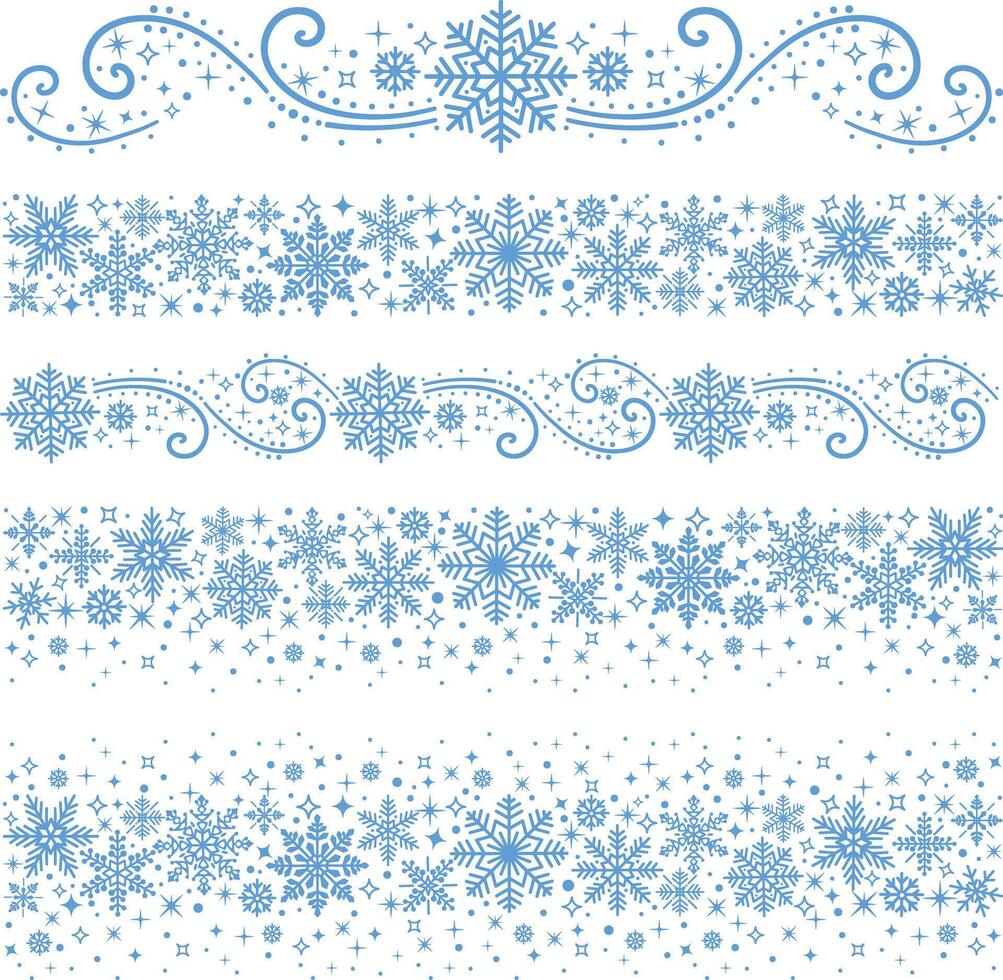Snowflake flourish lines vector