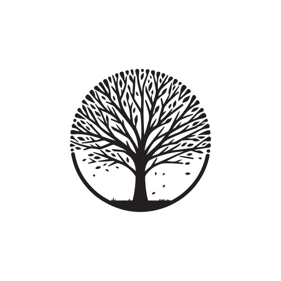 Creative simple Tree silhouette vector