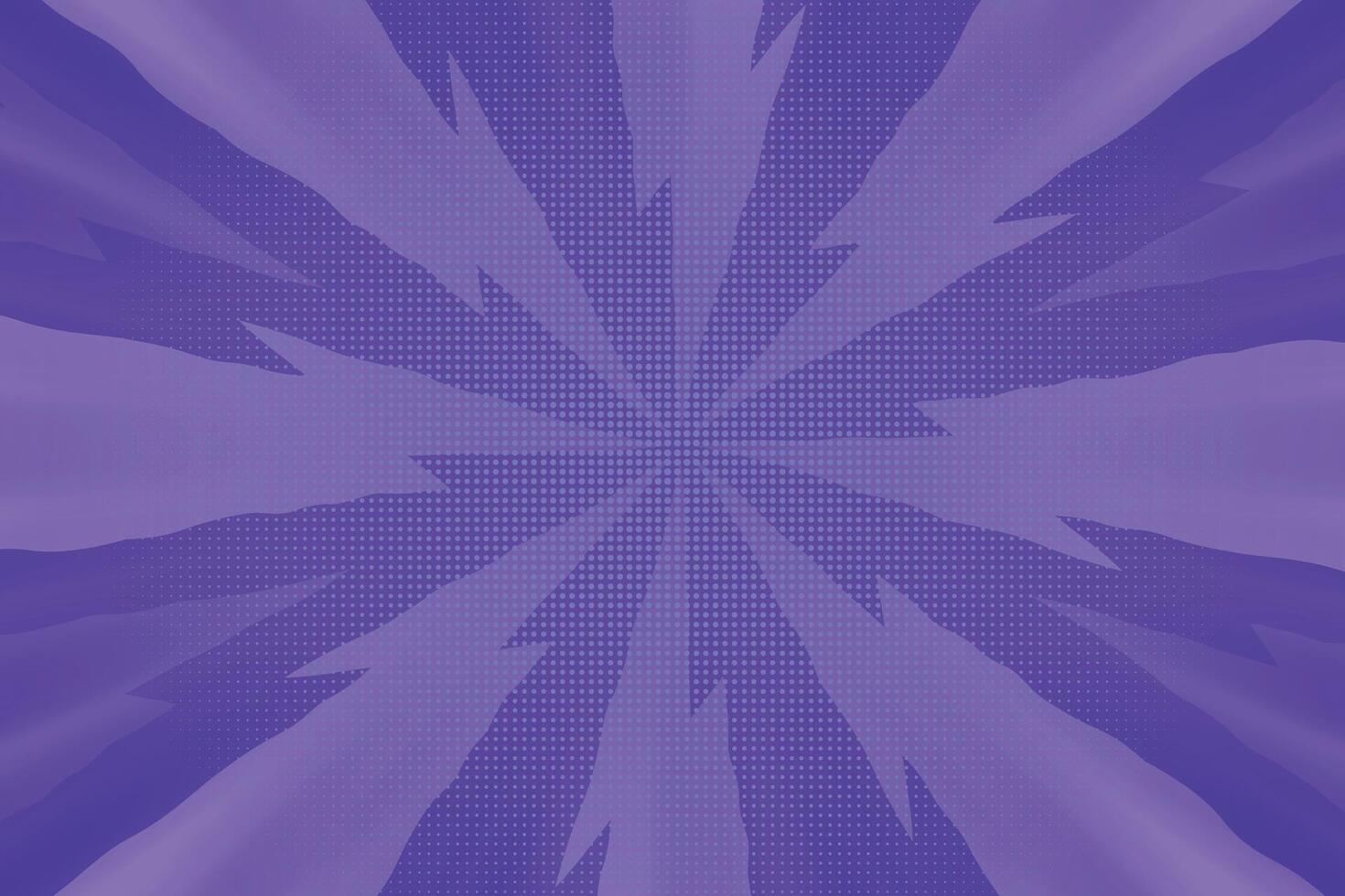 Radial background purple comic style abstract design, halftone, speed effect. vector