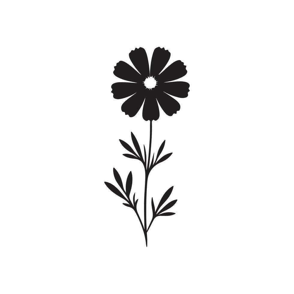Creative Flower silhouette Style background design vector