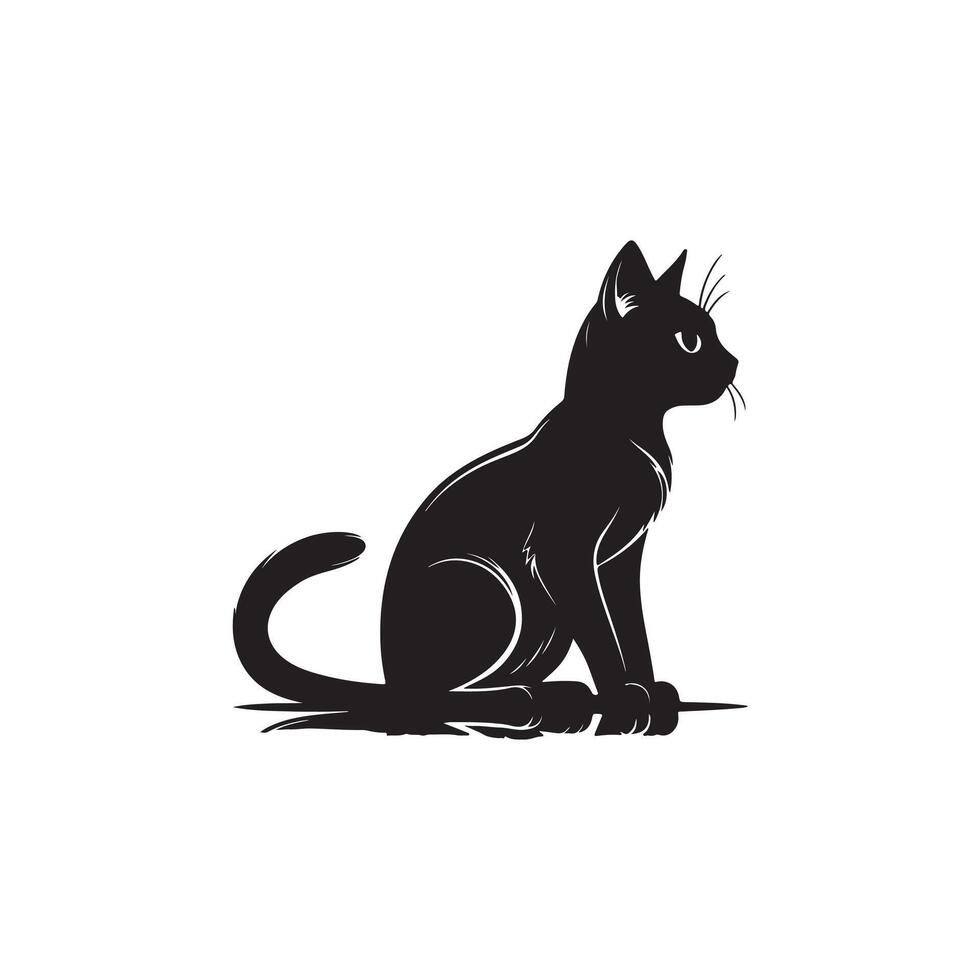 Creative simple Cat silhouette Style background vector
