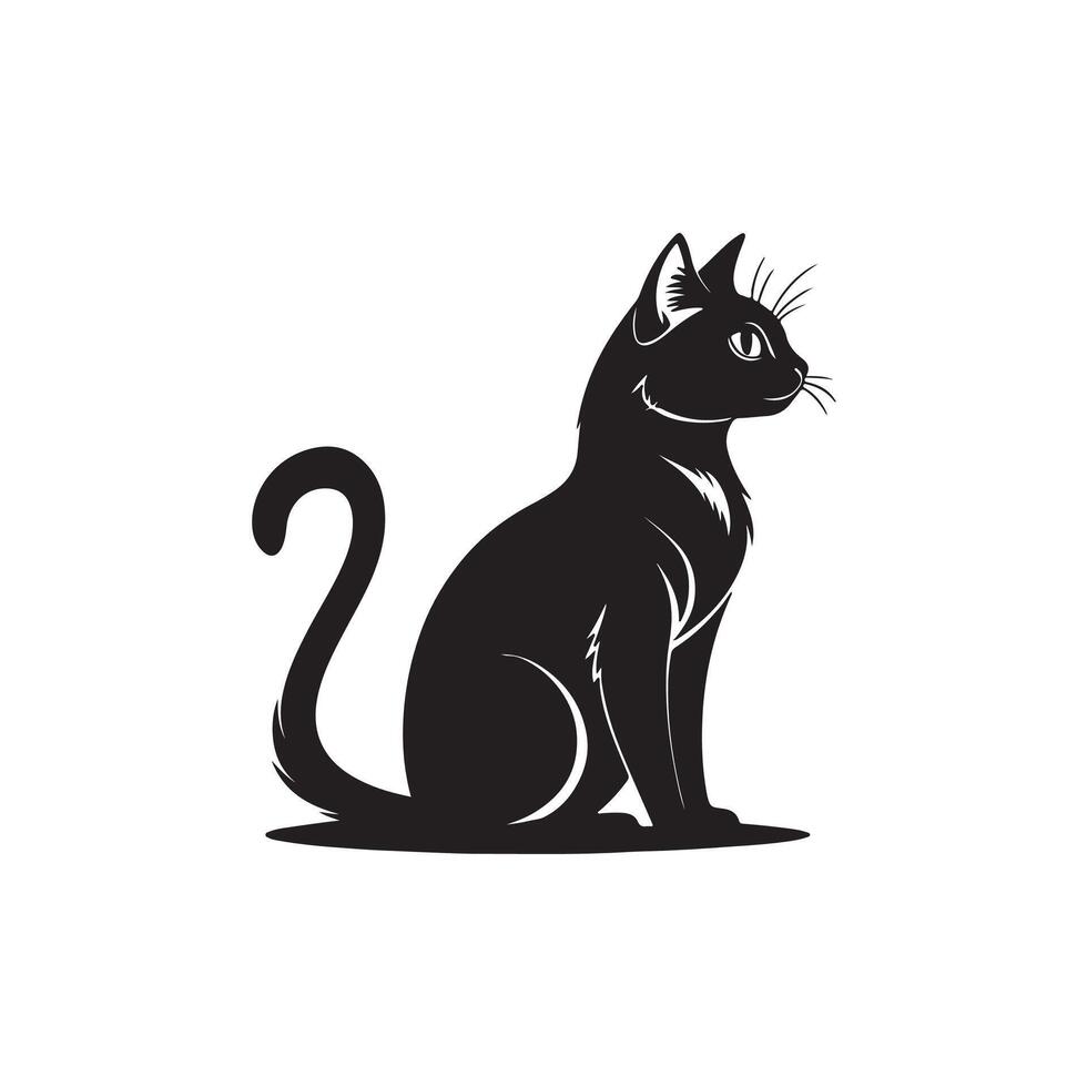 Creative simple Cat silhouette Style vector