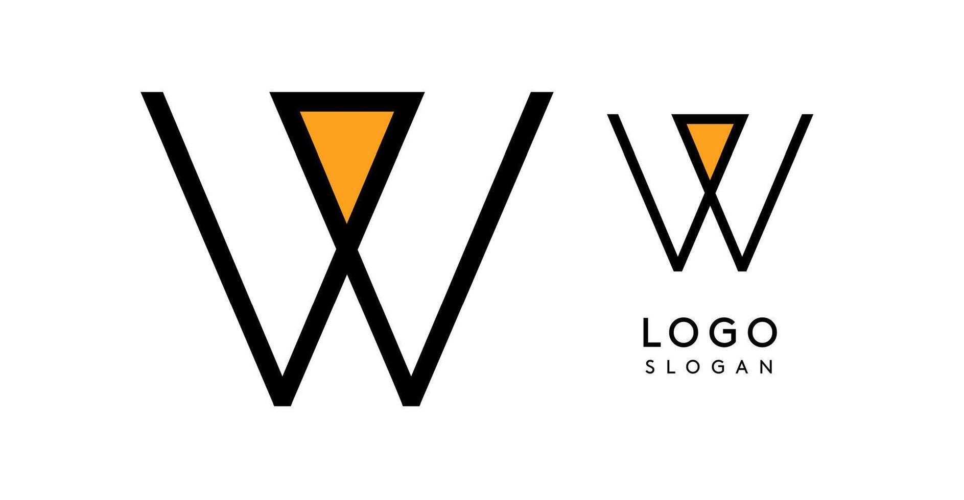 Geometric minimal letter W. Sleek tech logo for innovative branding, real estate, archetecture studio, digital finance, kid toys logo, creative brand. illustration vector