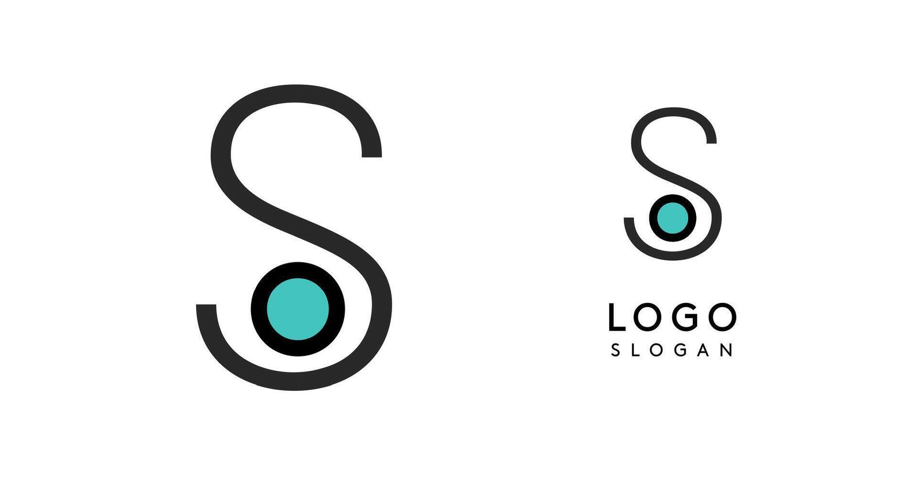 Geometric minimal letter S. Sleek tech logo for innovative branding, real estate, archetecture studio, digital finance, kid toys logo, creative brand. illustration vector