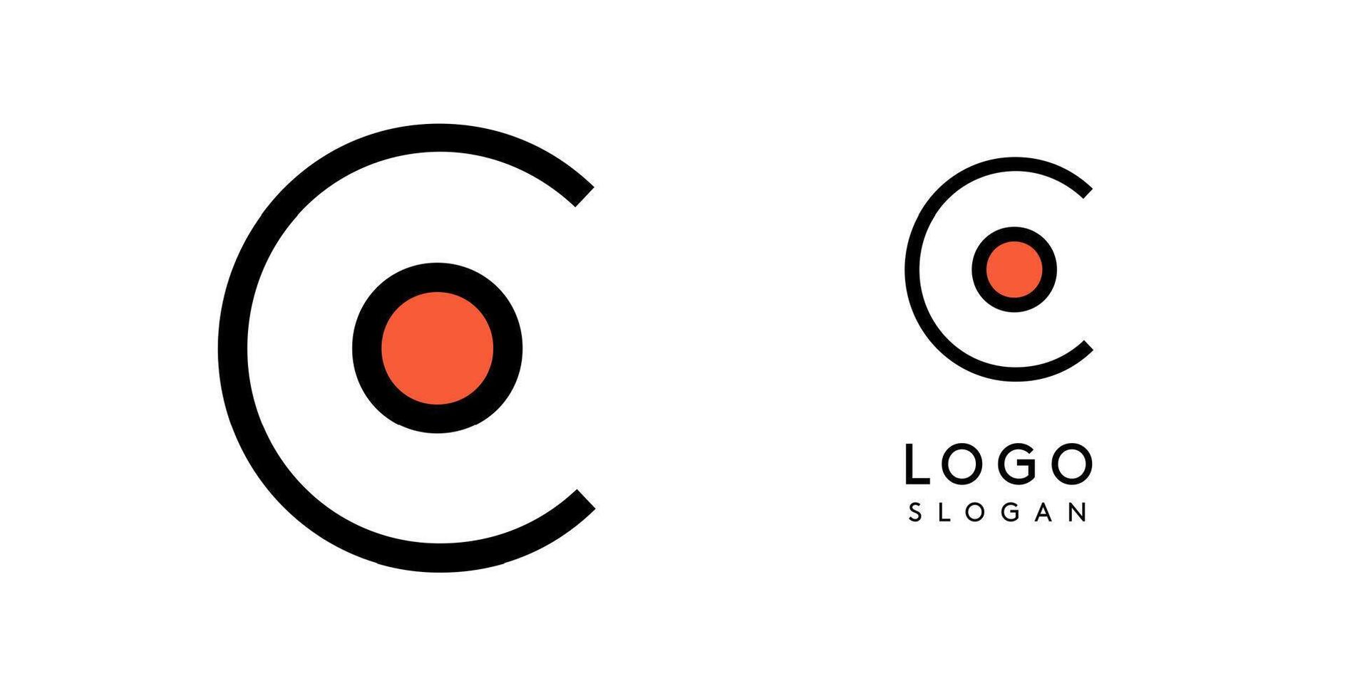 Geometric minimal letter C. Sleek tech logo for innovative branding, real estate, archetecture studio, digital finance, kid toys logo, creative brand. illustration vector