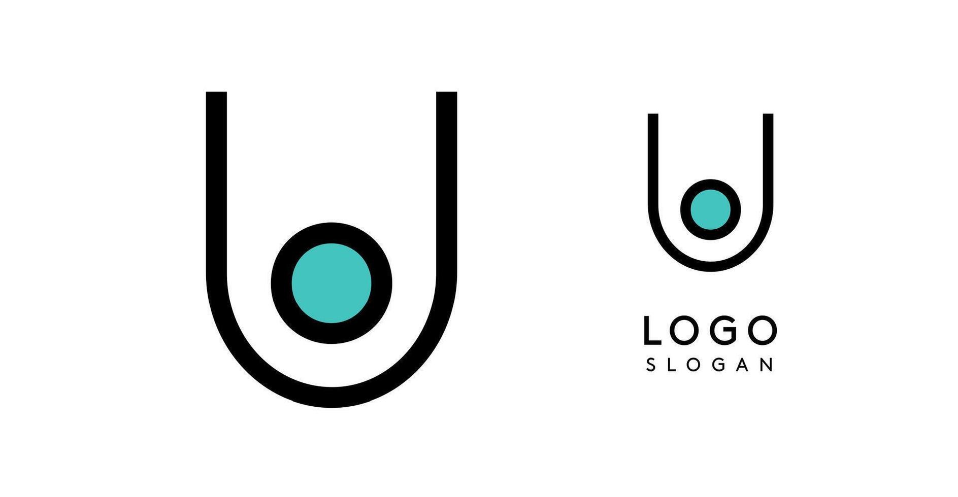 Geometric minimal letter U. Sleek tech logo for innovative branding, real estate, archetecture studio, digital finance, kid toys logo, creative brand. illustration vector
