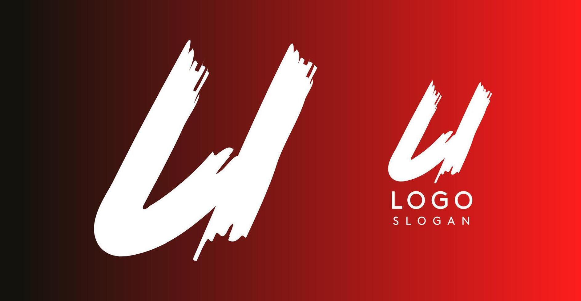Handwritten brush pen letter U, urban street art, vibrant and rebellious edgy logo for cool music cover and fashion brands. illustration vector