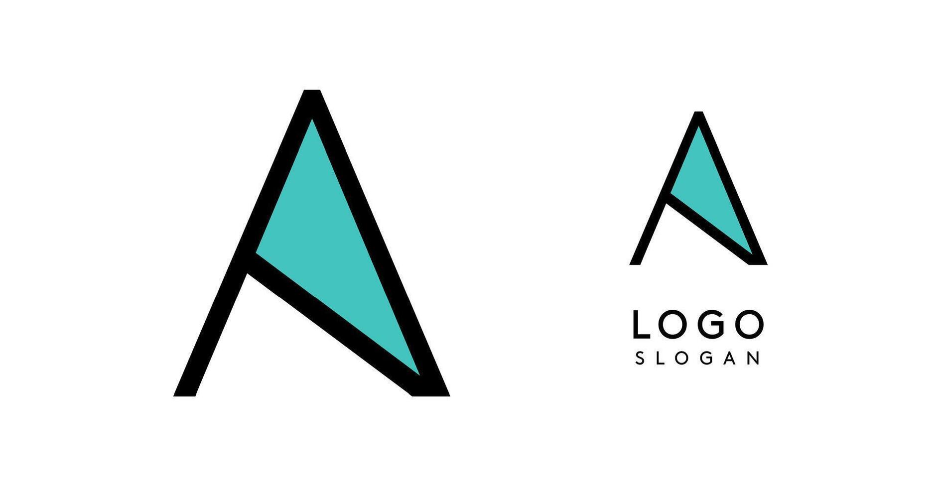 Geometric minimal letter A. Sleek tech logo for innovative branding, real estate, archetecture studio, digital finance, kid toys logo, creative brand. illustration vector