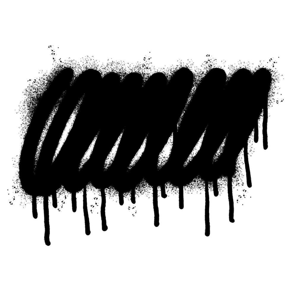 graffiti Spray painted lines Black ink splatters isolated on white background. vector