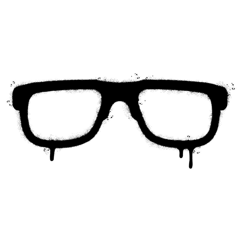Spray Painted Graffiti Glasses isolated on white background. vector