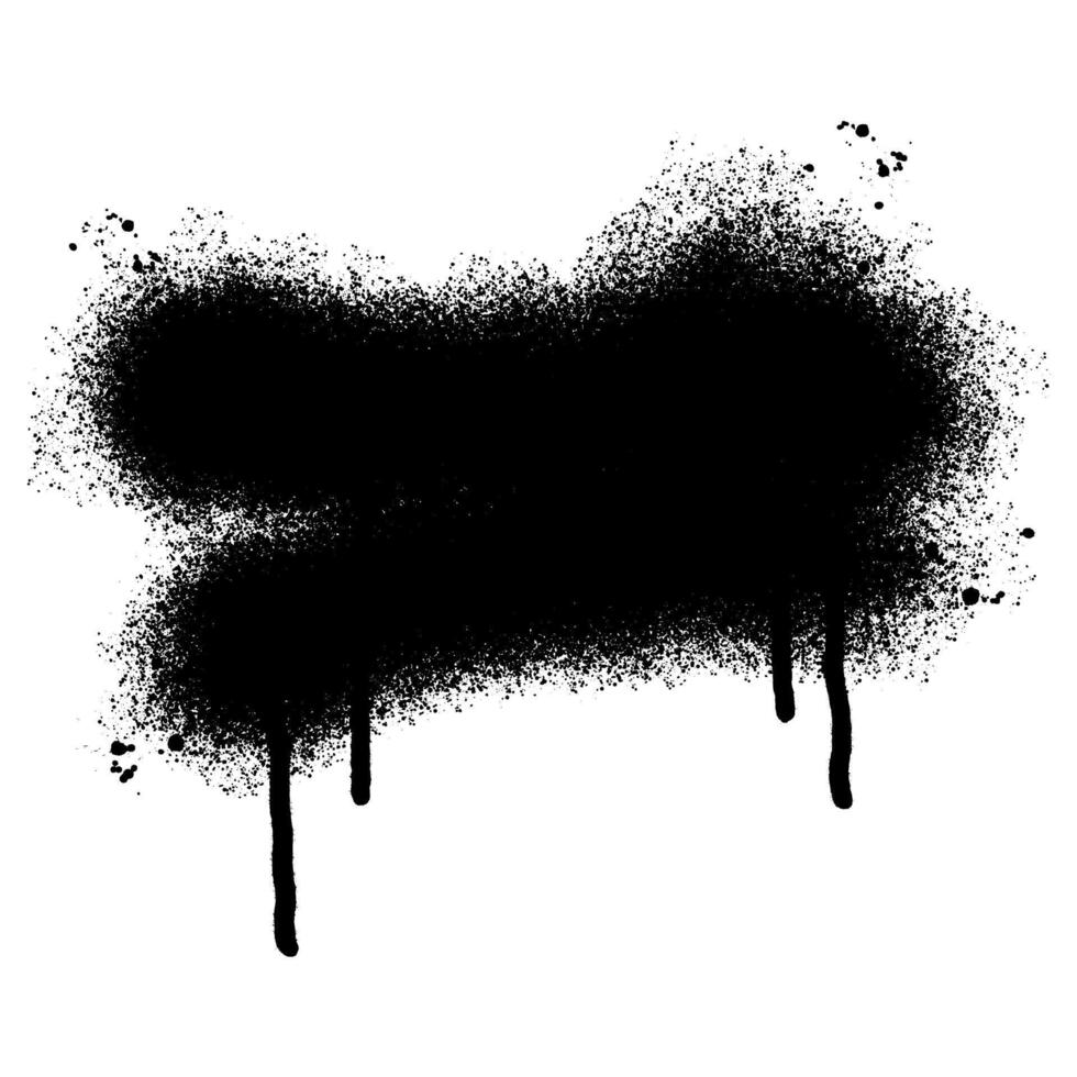 graffiti Spray painted lines Black ink splatters isolated on white background. vector