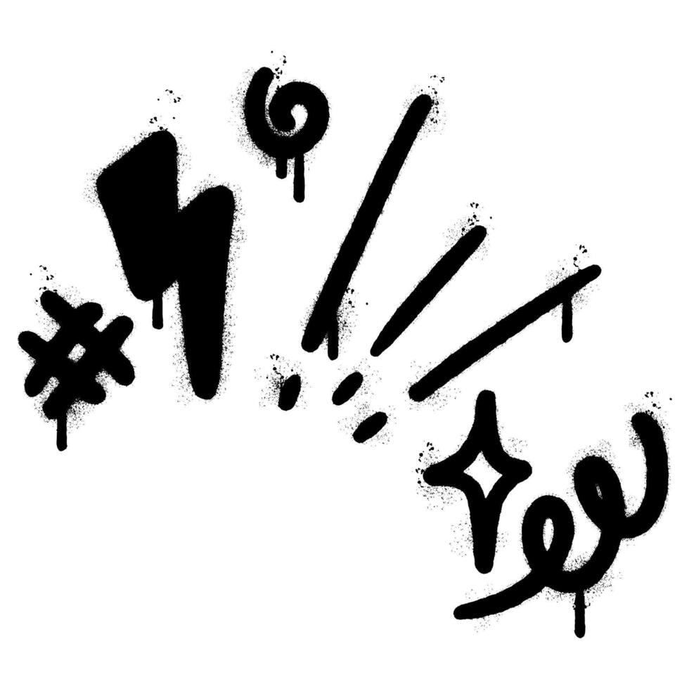 Spray Painted Graffiti swearing icon isolated on white background. vector
