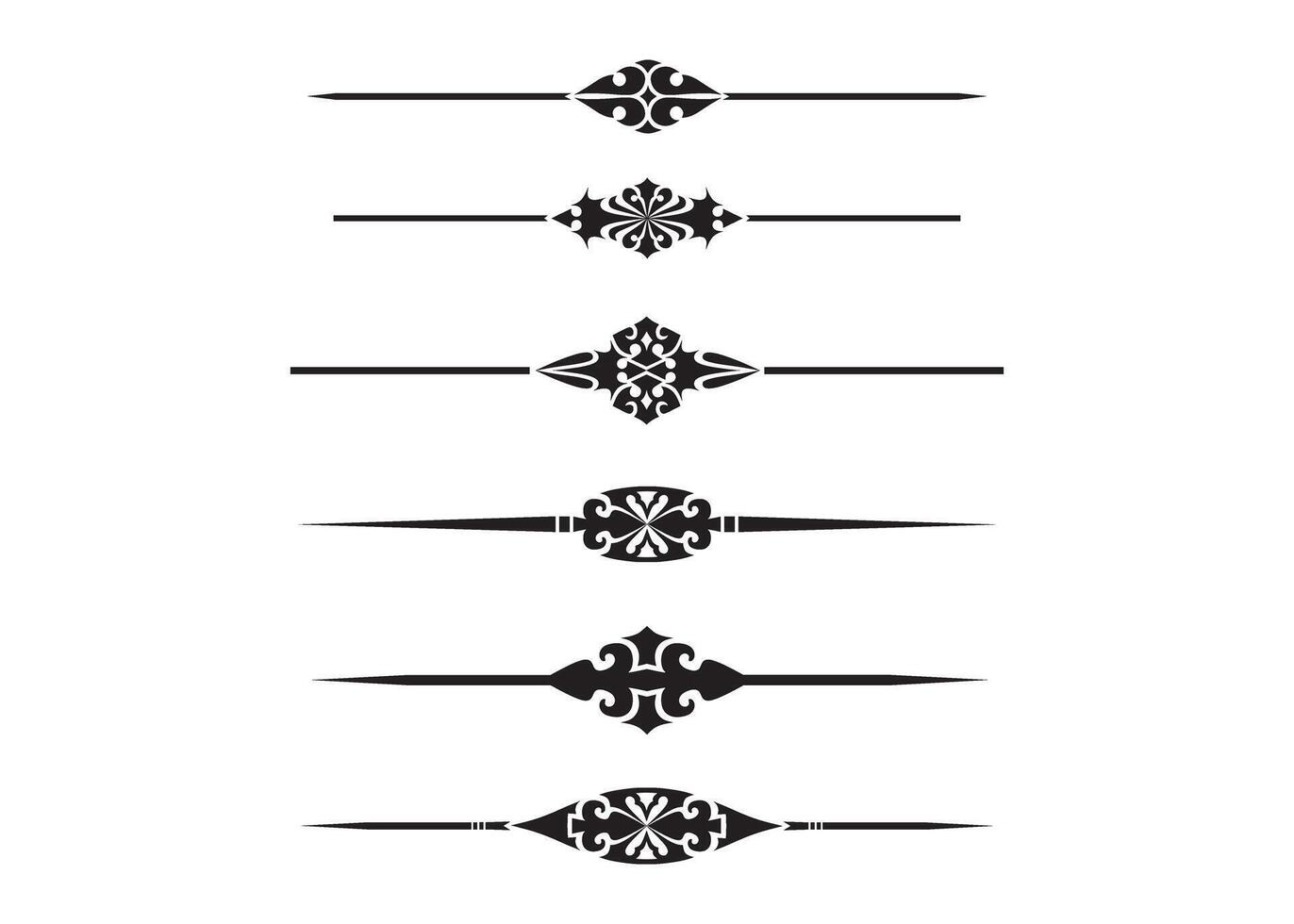6 line clipart for separating any things vector