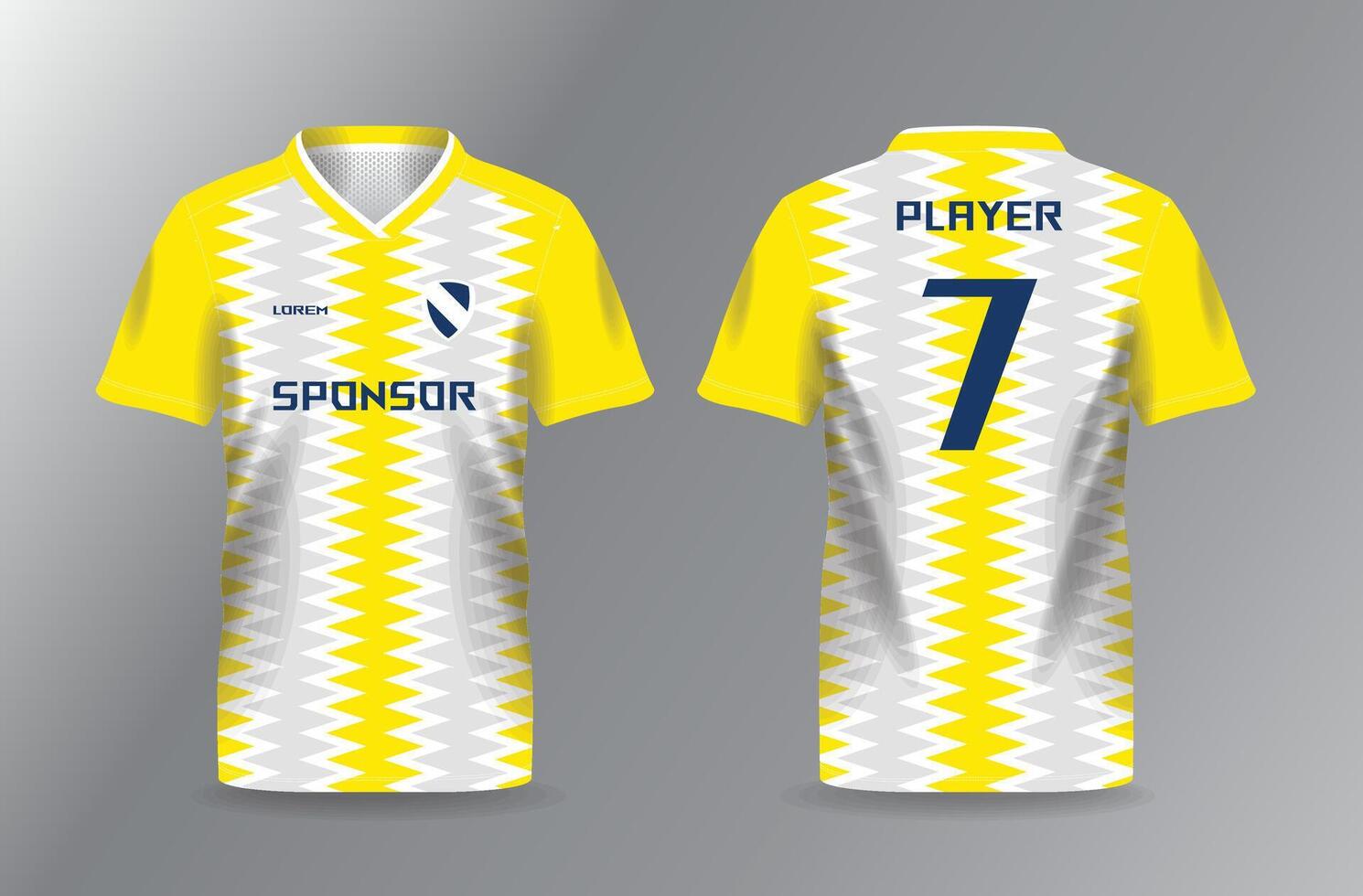 abstract yellow pattern for football and soccer shirt template vector