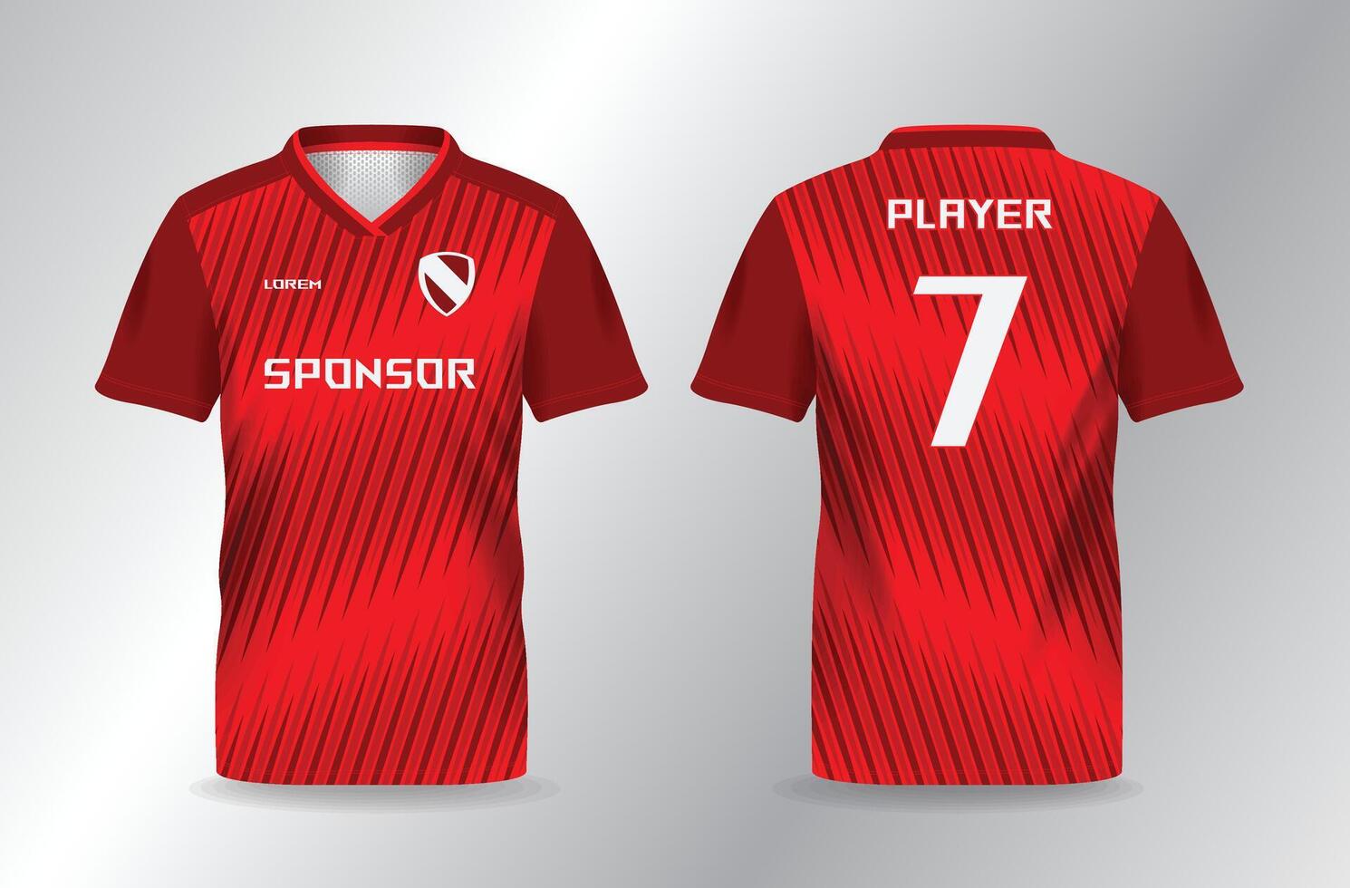 red abstract background and pattern for sport jersey mockup template vector