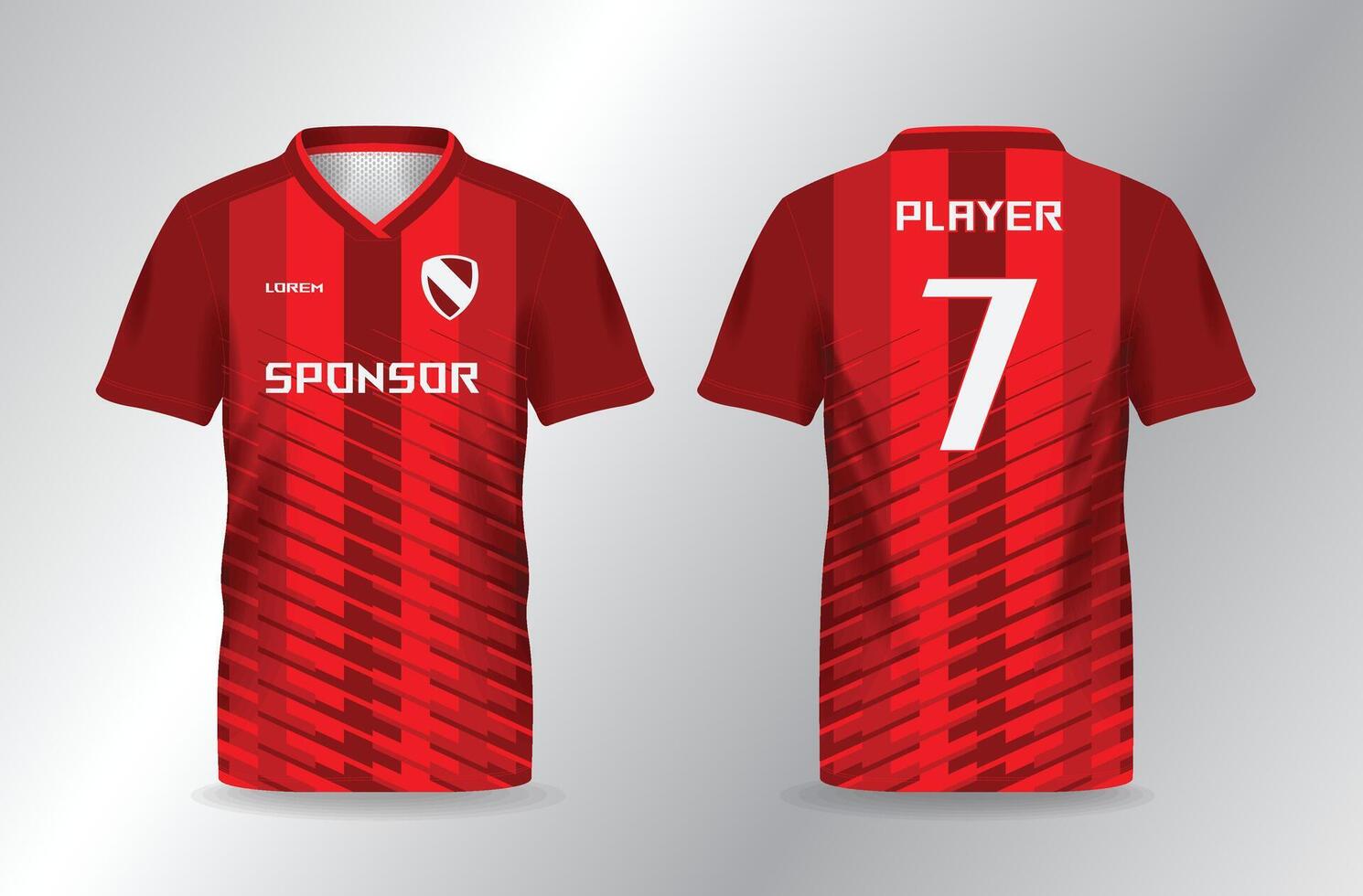abstract red background for sport jersey mockup template vector