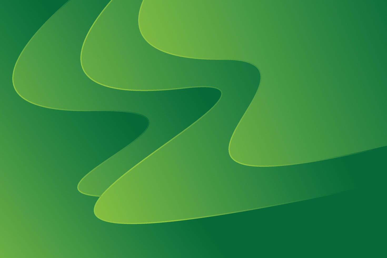 light and dark wave green color gradient background. Modern minimalistic and geometric design template. vector