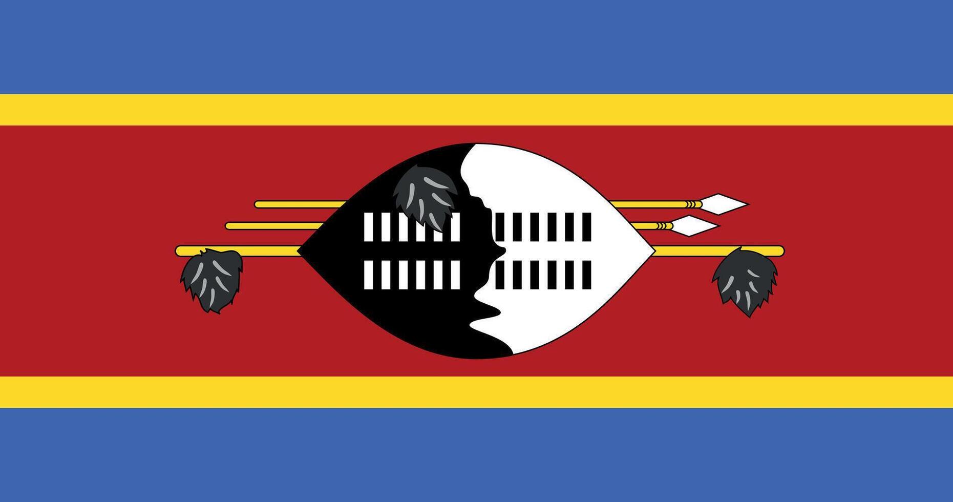 Eswatini Flag Illustration vector